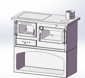 Poêle à <span class=keywords><strong>bois</strong></span> portable moderne en acier au carbone, four à barbecue, foyer autoportant 7KW, chauffage décoratif pour villa et salon - Product Image 4