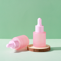 Mini flacon compte-gouttes en verre dépoli couleur pastel, flacon échantillon vide pour huile essentielle, sérum, liquide cosmétique