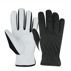 Gants de travail et de conduite en cuir de chèvre grainé au design moderne, anti-choc, antidérapants, anti-coupure, fabrication OEM - Product Image 1
