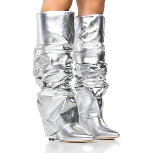 <span class=keywords><strong>Botas</strong></span> <span class=keywords><strong>de</strong></span> moda <span class=keywords><strong>de</strong></span> tacón alto <span class=keywords><strong>de</strong></span> 10 cm para mujer, estilo camuflaje, con tacón inclinado, para comercio transfronterizo - Product Image 5