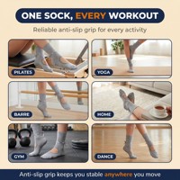 Chaussettes de yoga antidérapantes personnalisées en maille ajourée pour femme, légères et douces, idéales pour le Pilates et le ballet, cadeau parfait