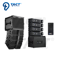 Système de sonorisation professionnel à ligne active double 8 pouces avec amplificateurs pour scène de concert et église