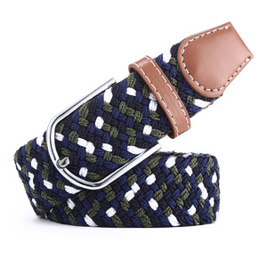 Cintura Elastica Intrecciata Unisex di Alta Qualità, Resistente, con Fibbia Argentata e Passante in Pelle per Uso Casual - Product Image 3
