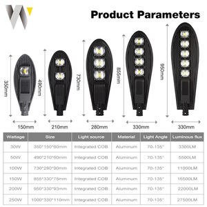 Woli Prix bas Éclairage LED Réverbère extérieur IP66 Étanche 100w 150w 200w 250w Réverbères LED AC - Product Image 2