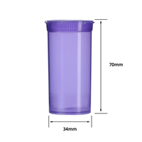 5dr/6 dr/13dr/19 dram /30dr/60dr/90dr transparent Pop Top fiole en plastique personnalisé enfants conteneurs de sécurité bouteilles conteneur anti-odeur