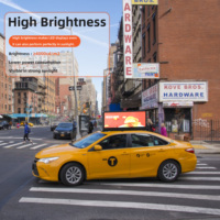 Pantalla LED P4 IP65 para Exteriores, Letrero Publicitario de Seguridad para Taxis, Pantalla de Doble Cara de Alta Luminosidad para Techo de Automóvil