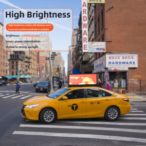 Esterno P4 <span class=keywords><strong>LED</strong></span> Taxi schermo di sicurezza segno pubblicitario Taxi <span class=keywords><strong>LED</strong></span> doppia faccia auto display ad alta luminosità <span class=keywords><strong>LED</strong></span> tetto schermo auto - Product Image 4