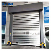 Puerta enrollable rápida vertical rápida de alta velocidad con aislamiento de aluminio espiral automático industrial