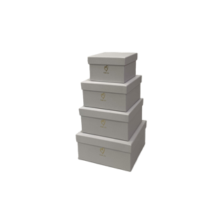 Voorraad (aanpasbaar) hoogwaardige vierkante warme gouden bloemenverpakking set van 4 vierkante geschenkdozen Vierkante geschenkverpakking - Product Image 3