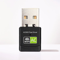 Tarjeta de Red Inalámbrica Wifi de Doble Banda AC600 sin Controlador, Dongle de 600Mbps, Tarjeta de Red USB Inalámbrica de Doble Banda 2.4G y 5GHz