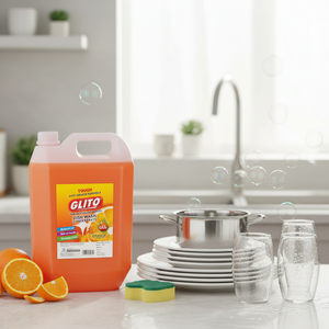 Glito Eco-Friendly Dishwashing Liquid <b>Detergent</b> with Orange Fragrance 50%-80% Active Ingredients for Dinnerware - Product Image 3