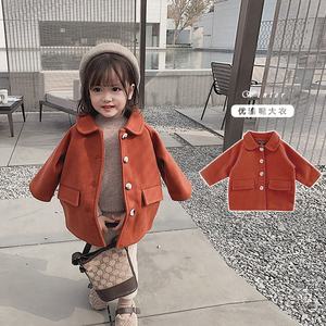 Manteau en laine à col rabattu pour petites filles, vêtements <span class=keywords><strong>boutique</strong></span>, pour l'hiver, 2344 - Product Image 2