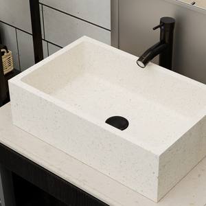 Lavabos carrés en <span class=keywords><strong>ciment</strong></span>, terrazzo, béton et art, pour salle de bain, approvisionnement direct de l'usine - Product Image 2