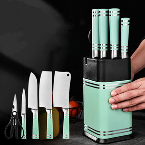 Ensemble de couteaux de cuisine professionnels à 6 pièces avec manche en plastique, couteaux de chef en acier inoxydable 3Cr13, vente en gros sur le marché mondial, approvisionnement en vrac - Product Image 2