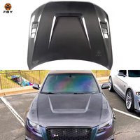 Capot en fibre de carbone style V pour Audi A4 S4 RS4 B8 B8.5 (2009-2016) Remplacement du capot avant, ajustement de style OEM