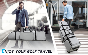 Dericsson 900D Bolsa de viaje de golf gruesa impermeable con ruedas Soporte de logotipo personalizado - Product Image 3