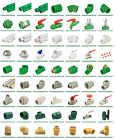 Accesorios de Tubería PPR IFAN con MOQ Bajo, Color Blanco y Verde, para Uso en Ingeniería Doméstica, Accesorios de Tuberías de Agua PPR de 20 mm, 25 mm, 32 mm
