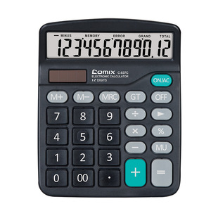 Mini Calculadora Comix 837C de 12 Dígitos, Funciona con Batería, Plástico Negro - Product Image 5