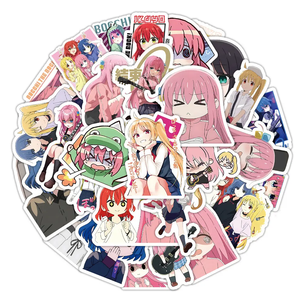 2023 New anime bocchi the rock 50pcs pack graffiti stickers customized Vinyl label printing