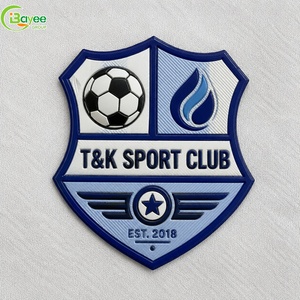 Parche de PVC TPU 3D multicapa personalizado OEM, insignia de escudo de cuatro paneles para club de fútbol, para coser o planchar en camisetas, chaquetas, gorras y bolsos - Product Image 4