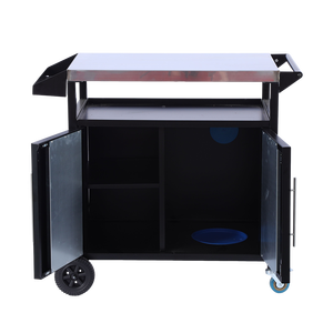Chariot de barbecue mobile portable OEM, chariot de préparation alimentaire mobile, chariot de restauration mobile en acier inoxydable - Product Image 3