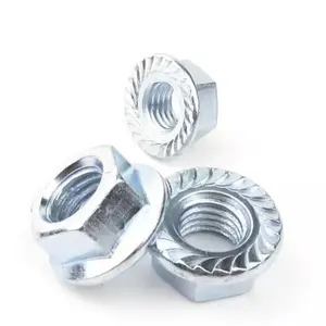 China manufacturer flange nut DIN6923 m8 m 10 flange nuts m6 wholesale galvanized hex flange nut m5 with zinc plate