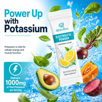 Qbioflex OEM/ODM Sachets d'électrolytes aromatisés aux fruits, poudre de boisson électrolytique avec potassium, sodium, magnésium
