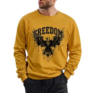 เสื้อสเวตเชิ้ตคอกลมผ้าฝ้ายฟลีซ 100% สำหรับผู้ชาย หนัก 350 GSM สวมใส่สบายในฤดูหนาว บริการ OEM ODM - Product Image 2