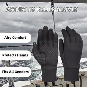 Guantes de Compresión de Spandex Melenlt de Medio Dedo para Aliviar el Dolor de Artritis y Articulaciones |   Guantes Transpirables para Terapia de Manos y Muñecas (Unisex) - Product Image 2