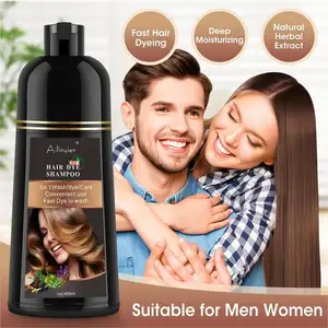 Wholesale Ammonia Free Hair Dye Argan Oil Fast Black Hair Shampoo Long Lasting Permanent Hair Color Shampoo