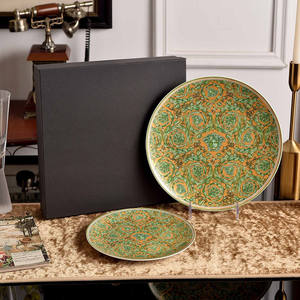 Best-seller Assiettes à dîner et à dessert de luxe en porcelaine osseuse série V meilleures ventes - Product Image 1