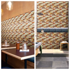 Autocollants muraux 3D en PU <span class=keywords><strong>de</strong></span> couleur personnalisée, amovibles, imperméables, texture <span class=keywords><strong>de</strong></span> brique, <span class=keywords><strong>carreaux</strong></span> <span class=keywords><strong>de</strong></span> crédence, décoration <span class=keywords><strong>de</strong></span> cuisine, <span class=keywords><strong>salle</strong></span> <span class=keywords><strong>de</strong></span> <span class=keywords><strong>bain</strong></span>, maison - Product Image 3