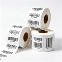 Etiquetas de Rollo de Código de Barras Personalizadas Haoxuan, Papel Térmico Directo, Impresión de Alta Velocidad, Adhesivos para Rastreo de Productos