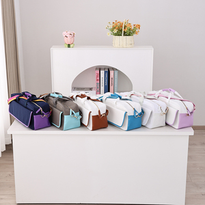 Multi <strong>Compartment</strong> Organizer for Tile Set Multicolor Canvas Mahjong <strong>Bag</strong> Portable Travel Storage <strong>Tote</strong> <strong>Bag</strong> <strong>with</strong> Detachable Strap - Product Image 2
