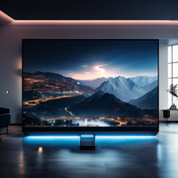 Produsen TV Pintar Tanpa Bingkai 65 Inci Android 11 4K UHD Elegan Minimalis Modern LED untuk Proyek