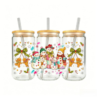 Autocollants et étiquettes personnalisés pour gobelets UV DTF, motifs de dessins animés durables et tendance, pour gobelets de 16, 20 et 40 oz