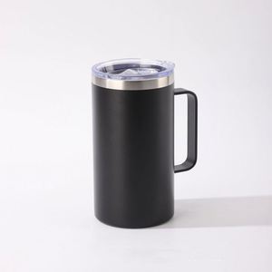 Vaso Térmico Personalizado con Logotipo Impreso, de Doble Pared, 24oz, con Tapa Deslizante, Aislado al Vacío, Taza de Café de 12oz con Asa - Product Image 4