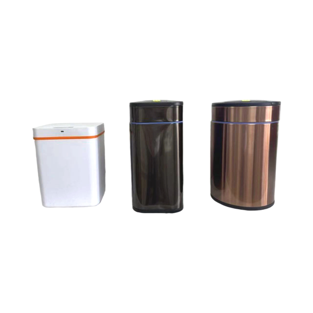 Smart Home Metal Trash Can Sensor Control Automatic Waste Bin 8L/10L Office Bathroom Kitchen Hands Free Intelligent Dustbin