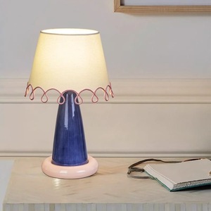Creamy Loop Color Block Table Lamp Warm <b>Light</b> Tricolor E26 LED Eye Caring <b>Night</b> <b>Light</b> Bedroom Bedside Decor - Product Image 4