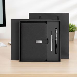 Wholesale Promotional Luxury Leather Notebook Items Gift Set A5 Journal Refillable <b>Diary</b> Business Corporate Gift Set With Pen - Product Image 1