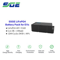 Paket Baterai Kendaraan Lifepo4 48V15AH High Rate Discharge untuk Kendaraan Roda 2 dan 3, Resistansi Rendah untuk Sepeda Motor Listrik