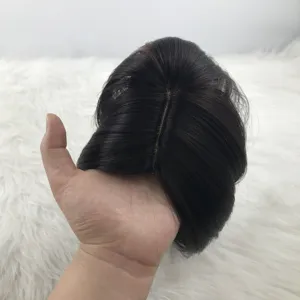 Great Beauty Wholesale Price Clip-In Bangs Blunt Cut Natural Hair Fringe Ash Brown Clip In Bangs Over Head