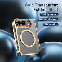 Coque magnétique plaquée pour support de voiture iPhone Duo Fold, découpe précise, maintien parfait, tout-en-un, avec film de protection d'écran anti-jaunissement et étui pour lunettes