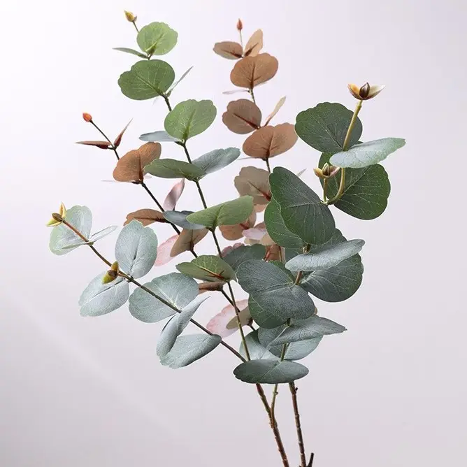 Amazon Koop 2021 Kunstmatige Eucalyptus Guirlande Lange Zilveren Dollar Bladeren Gebladerte Planten Greenery Plastic Takken Greens Struiken