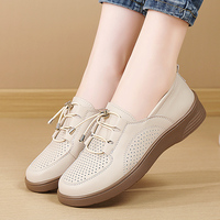 Chaussures décontractées ajourées pour femmes, respirantes, à talon compensé, à enfiler, confortables, antidérapantes, pour l'automne et l'été, usage quotidien