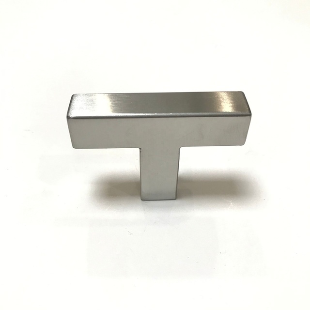Wholesale Square T Shape Stainless Steel Wooden Furniture Kitchen Cupboard Wardrobe Drawer Pull Handles and Knobs