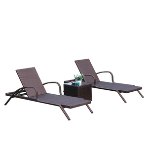 Meilleure vente meubles <span class=keywords><strong>de</strong></span> plage en plein air piscine en rotin transat extérieur chaise longue - Product Image 1