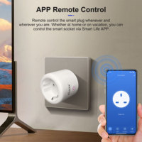 Enchufe Inteligente Europeo GIRIER OEM/ODM Disponible, Control Remoto por Aplicación Tuya, 20A 4200W, Enchufe EU ZigBee 3.0