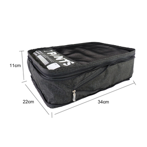 Ensemble de 3 sacs de rangement de voyage portables extensibles en tissu cationique, organiseurs de vêtements pour bagages, pochettes et cubes de rangement - Product Image 3
