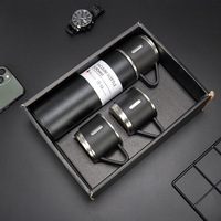 Coffret Cadeau Thermos de Luxe en Acier Inoxydable 3 Couvercles, Bouteilles d'Eau, Tasses à Café, Gobelets et Tasses à Thé